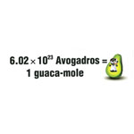 Avogadros number (6.02 x 10.23) Guaca-Mole Bumper Stickers Product Image